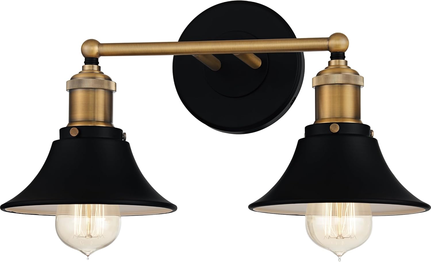 Quoizel TRF8615MBK Trafalgar Vanity, 2-Light 200 Total Watts, Matte Black
