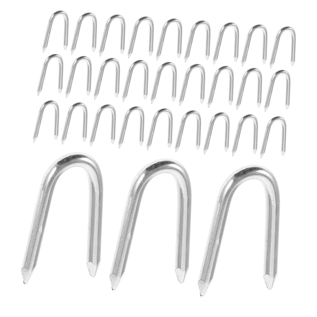PLAFOPE 200pcs U-Shaped Fencing Nails Staples for Wire Fences for Garden Farm and Construction Use Secure Your Mesh Fencing Ease