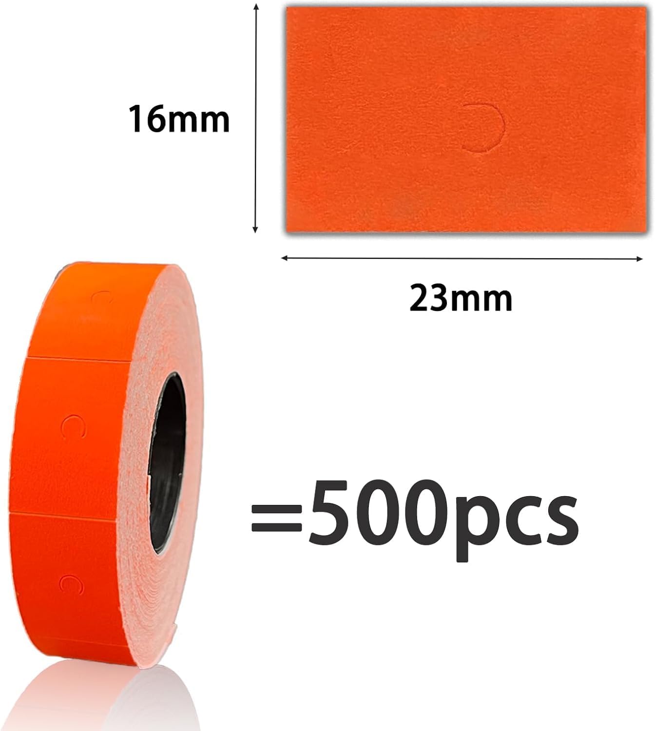 16,000 Pcs 2 Line Refill Price Marking Labels Stickers for MX6600,MX6602,YH689 & Most Other 2 Line Price Gun, 40 Rolls with 3 Discount Stickers, Shop, Ideal for Grocery Store（Orange）