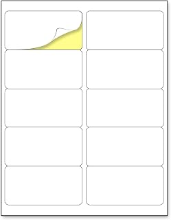 TownStix 2x4 Inch Matte White Sticker Labels, 30 Sheets 300 Labels, Laser & Inkjet Printable, Permanent Adhesive, Smudge-Proof
