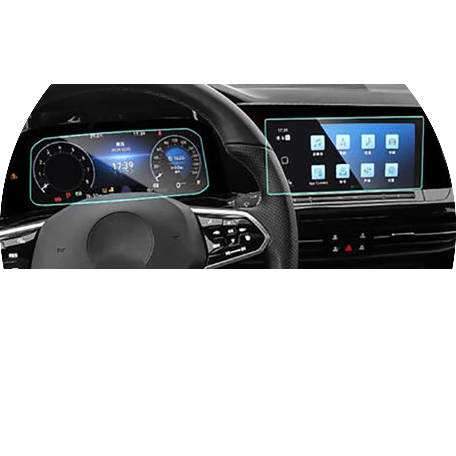 Film protection voiture en verre trempé tactile fluide Golf 8