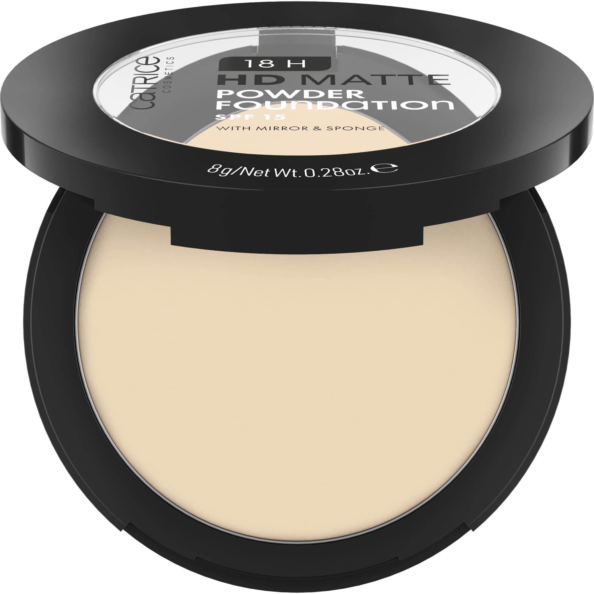 Catrice 18H HD Matte Powder Foundation, longlasting, mattifying, covering, matte (8g)