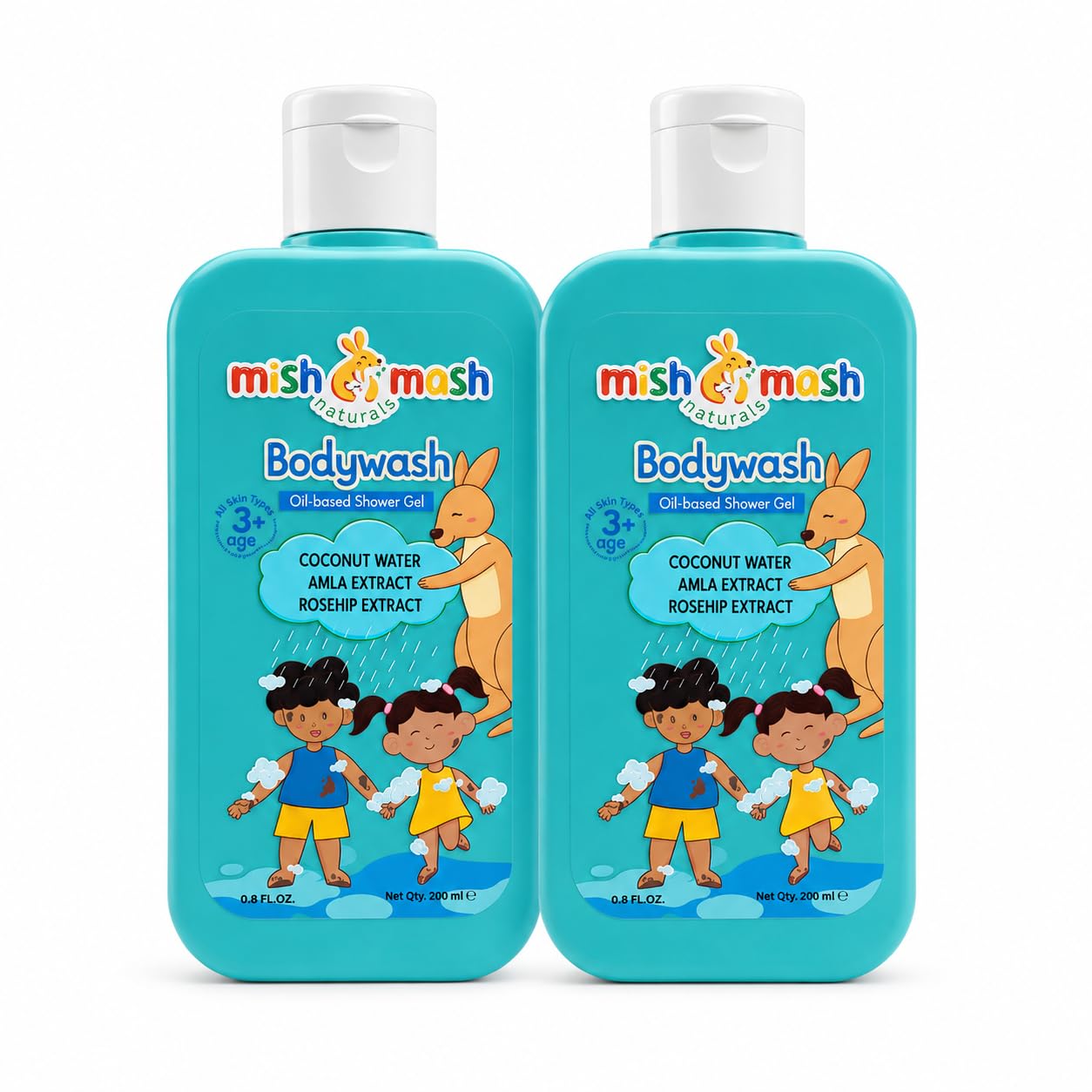 Kids Body Wash/Shower Gel | Infused with Amla Extract, Coconut Water and Rosehip Extract | Gently Cleanse, Soothe, and Nourish | For kids aged 3-14 years | SLS/SLES and Paraben Free | 200 ml (2)-image-41