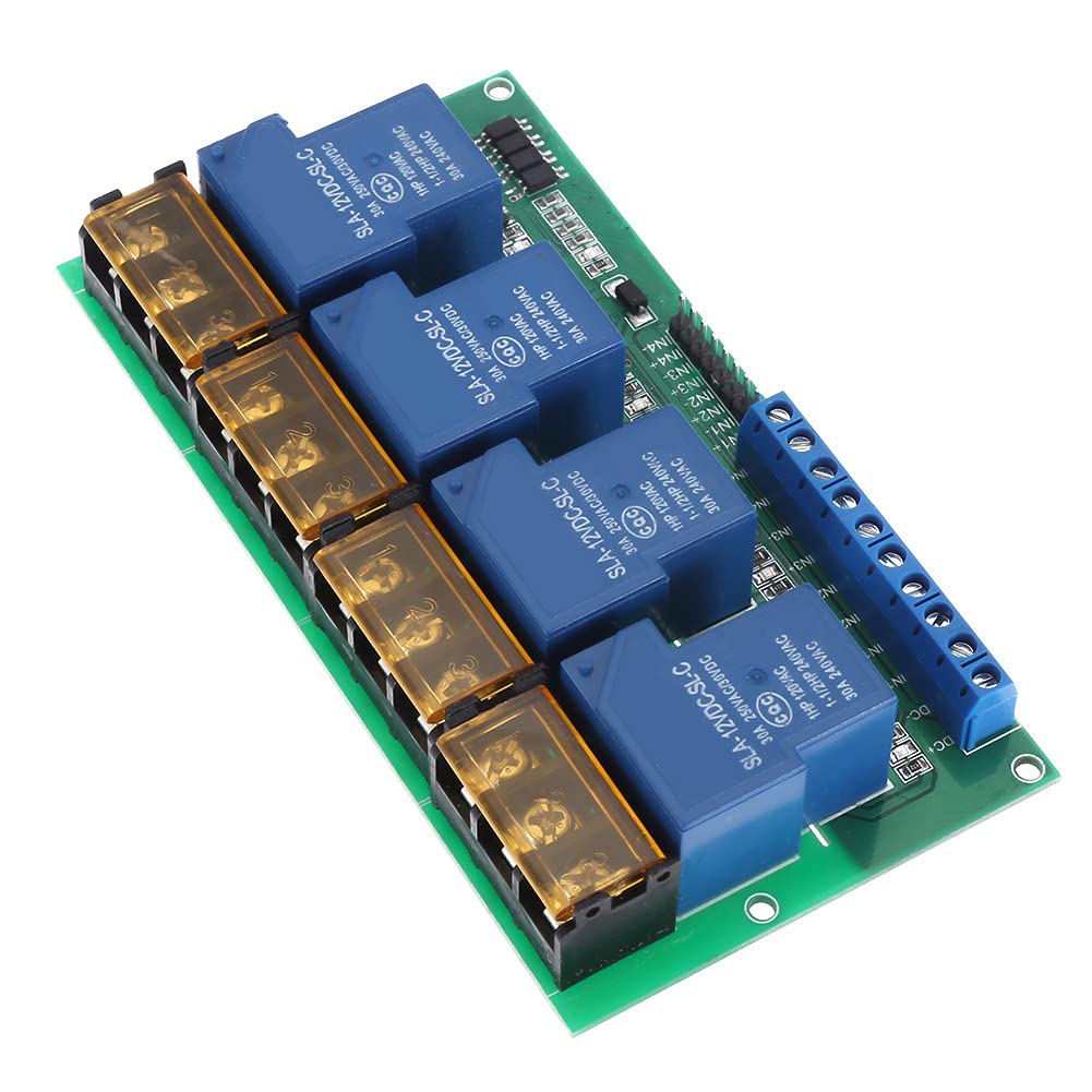 Scheda Espansione Modulo Relè 4 Canali 30A 12VDC per DSP AVR PIC ARM Controllo Industriale