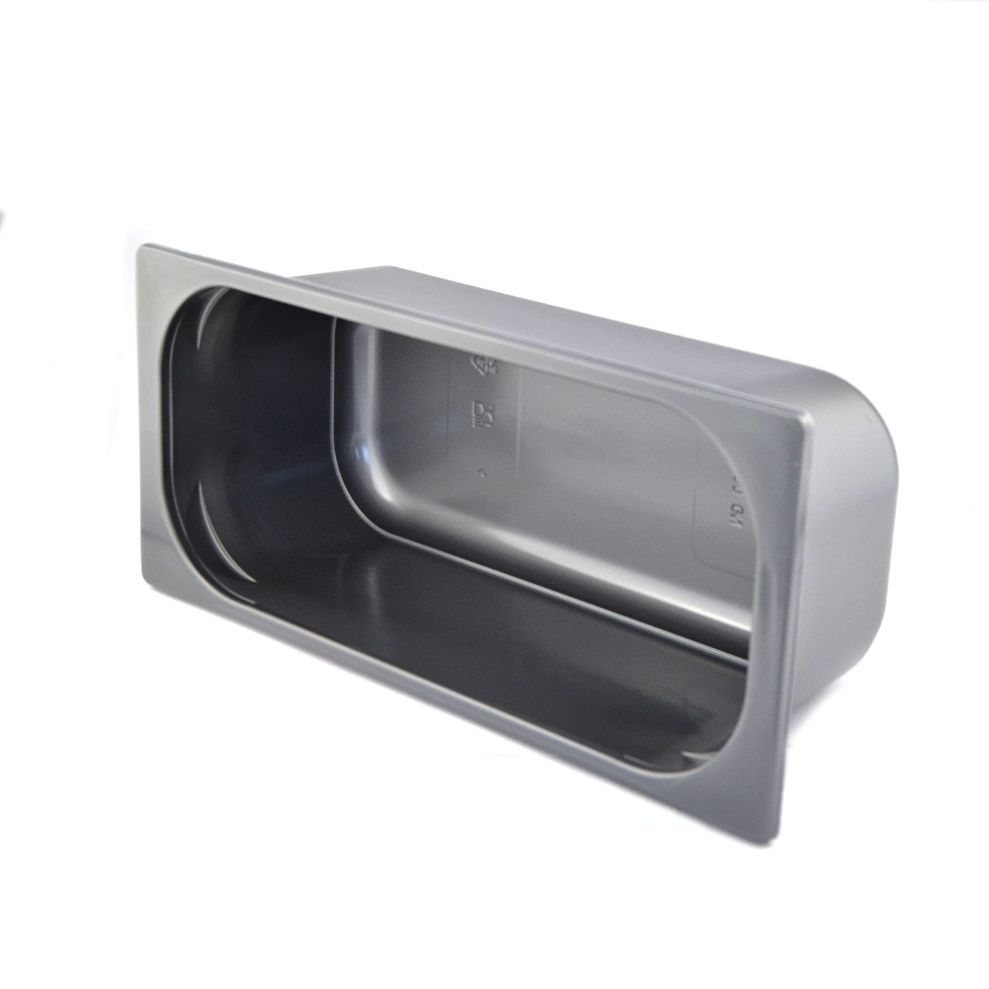 PZ 20 VASCHETTA IN PLASTICA GRIGIA T. 5000 PER VETRINA GELATO DA CM 36 X 16 H CM 12