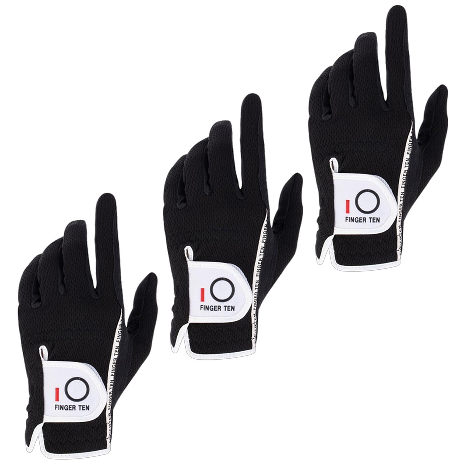 Men's Golf Gloves for Right Handed Golfer Left Hand Value 3 Pack, All-Weather RainGrip Glove for Hot and Wet Conditions