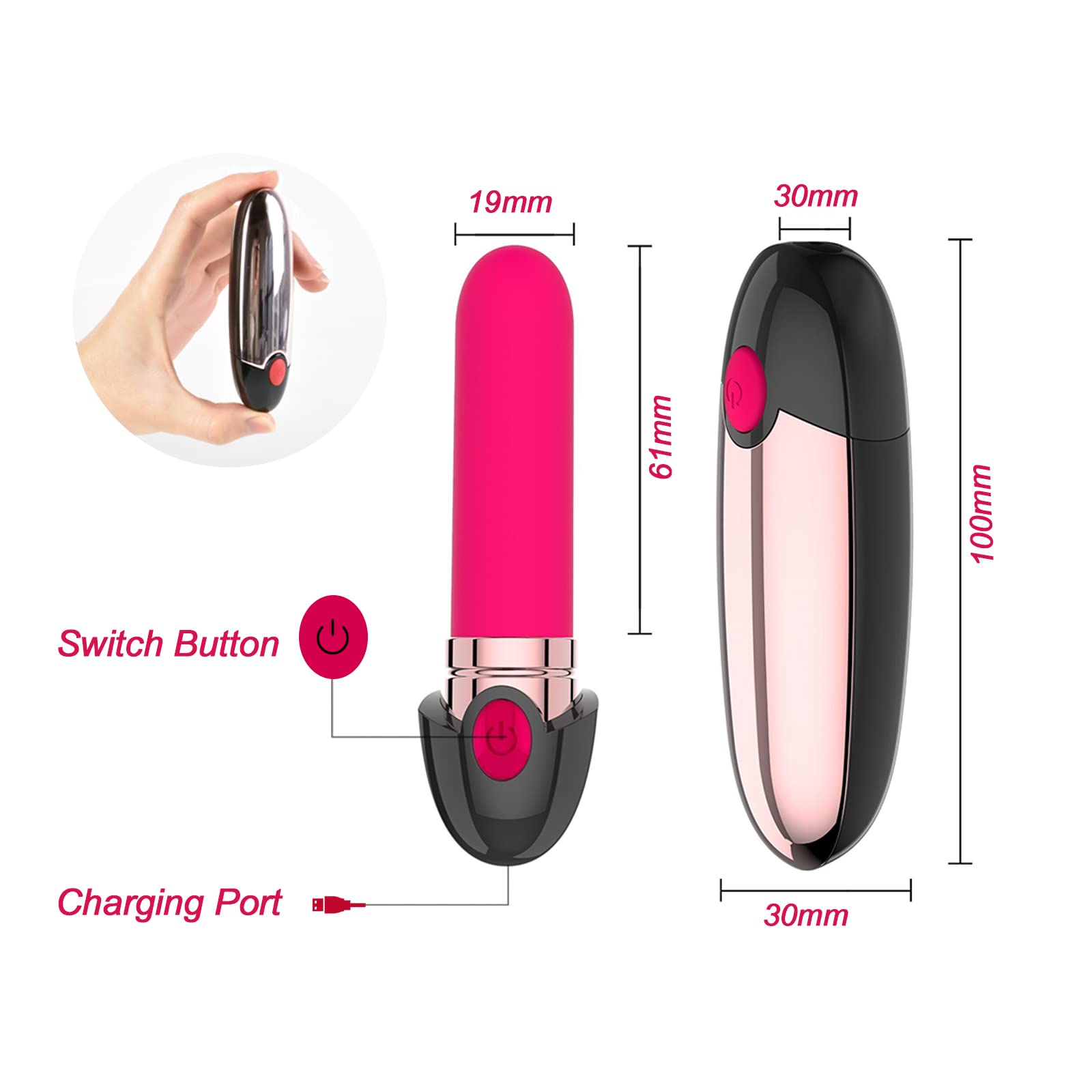 best cycling gloves for vibration NAUGHTY NIGHTS Mini Secret Lipstick Vibrator For Female Mini Secret Lipstick  Massager main image 0