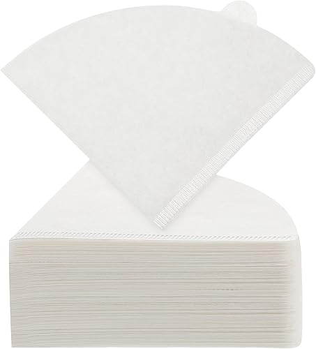 Filtro de café de 200 unidades, filtros de café con cono de filtro, desechables, compatibles con filtro para verter sobre café (blanco, 02)