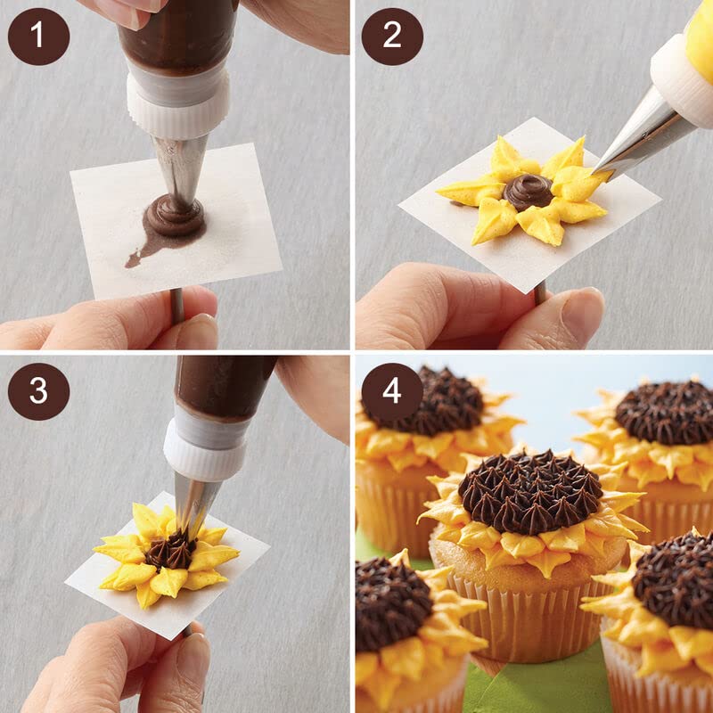 Set 5 Ugelli Per Glassare A Foglia In Acciaio Inox - Decora Torte E Cupcake - 5