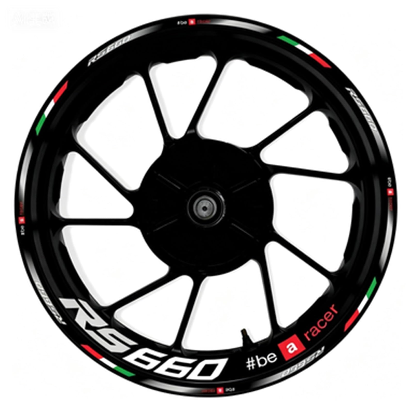 Motorcycle 17 Inch Front and Rear Wheel Hub Sticker Reflective Rim Stickers Decal for Aprilia RS660 RS 660 Motorbike(Color6)