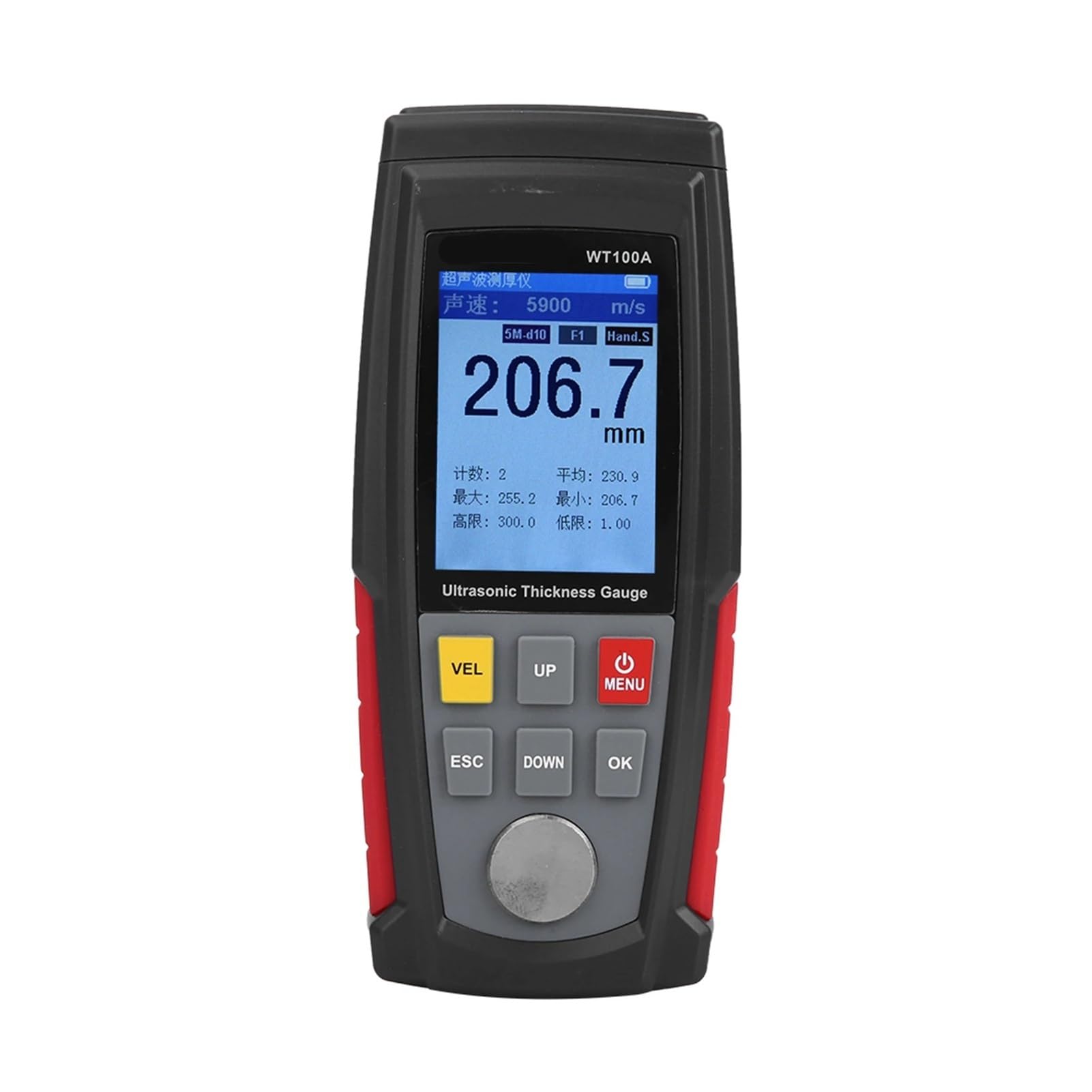 WT100A High Precision Digital Ultrasonic Thickness Gauge Meter Tester USB Charging High Performance