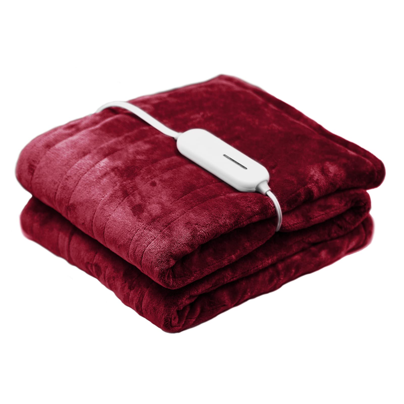 Amazon.com: Heated Blanket, Flannel Ultra-Soft Electric Throw with Hand  Controller 3 Heating Levels and auto Shut-Off, Fast Warming Blanket,  Machine Washable (50 x 60) (Red)