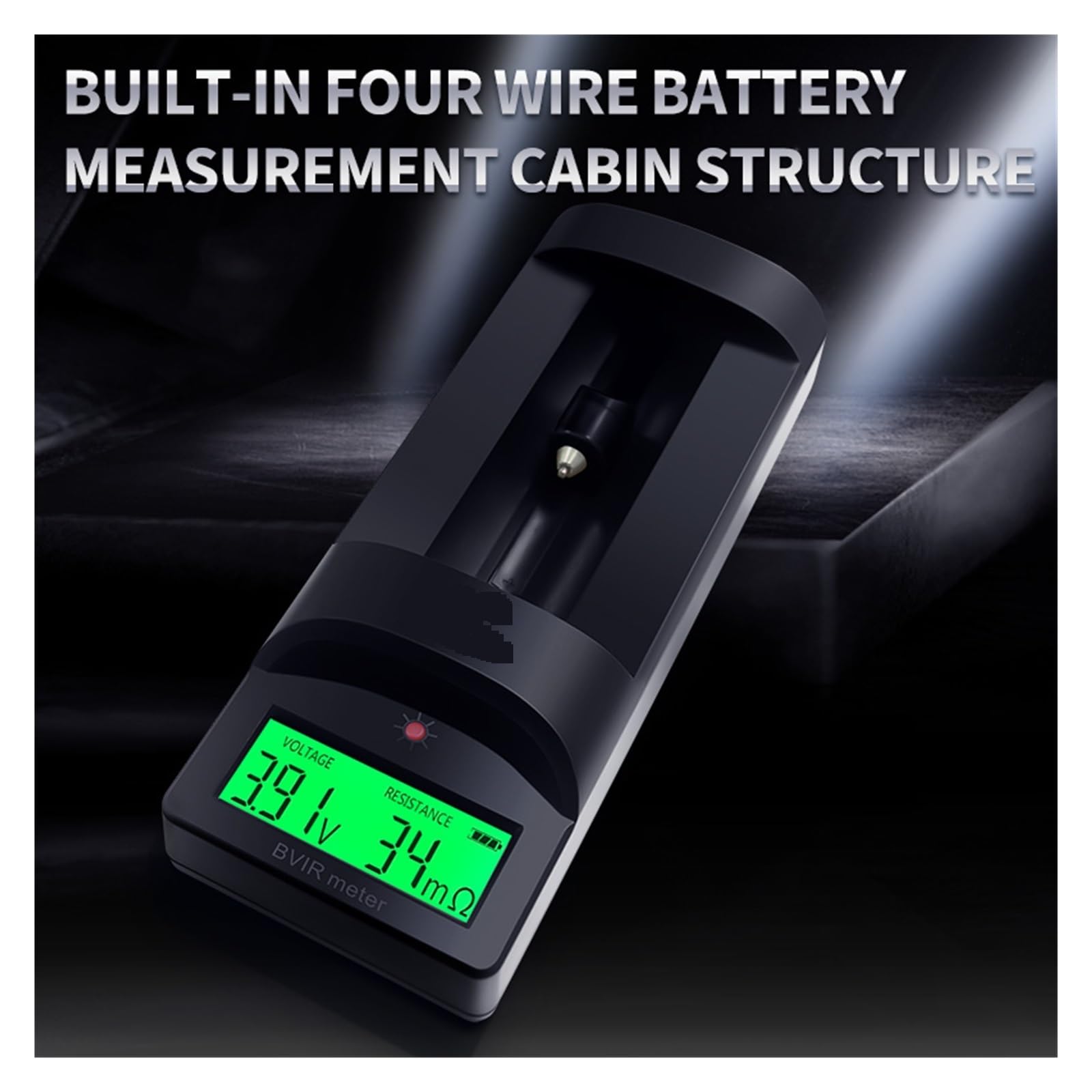 Digitales LCD-Display, Batteriespannungs-Innenwiderstandsmessgerät, 0–999 mΩ, 18650 Lithium AA AAA Volt Batterietester