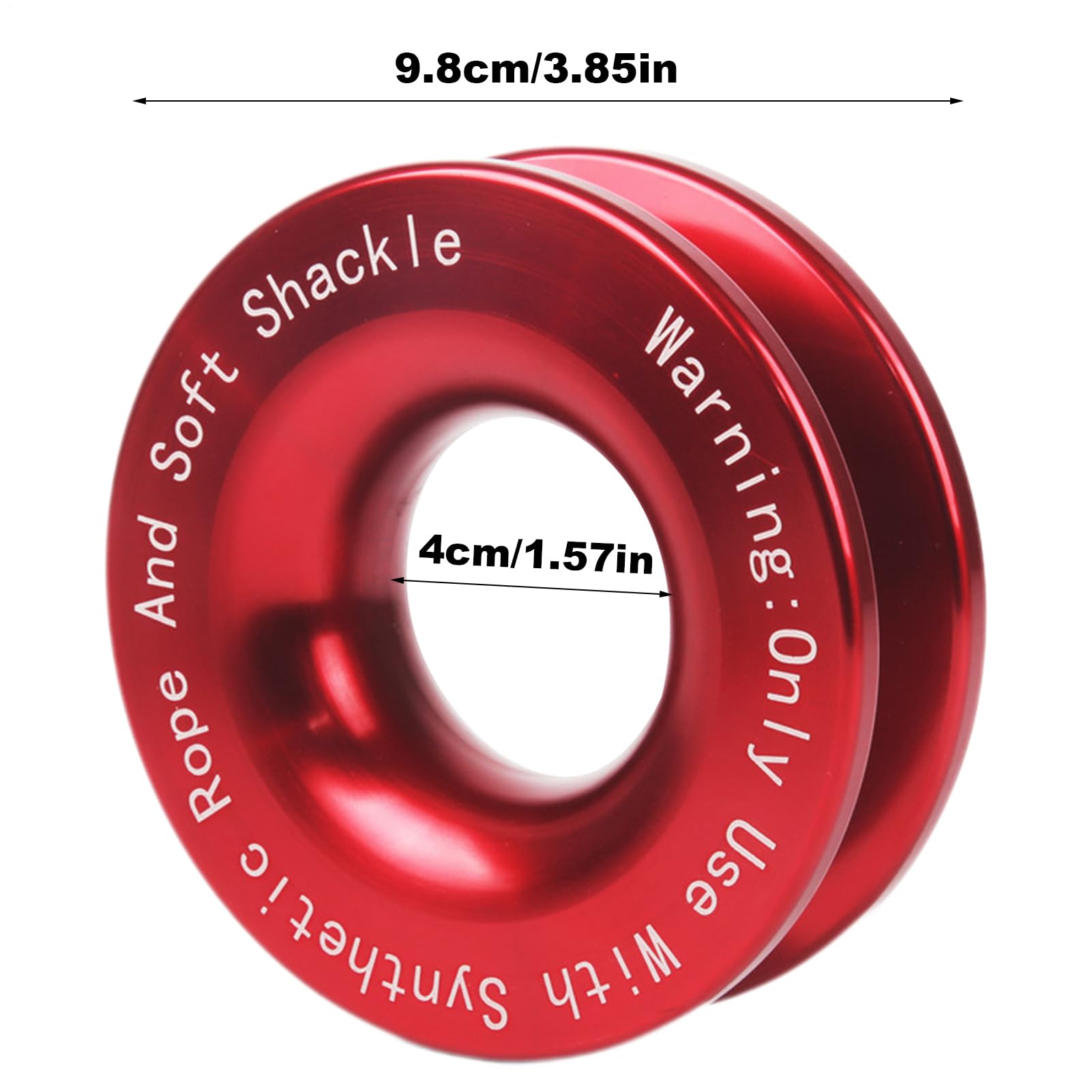 Snatch Ring Umlenkrolle Stahlseil Winch Recovery Ring Weicher Schäkel-Bergungsring