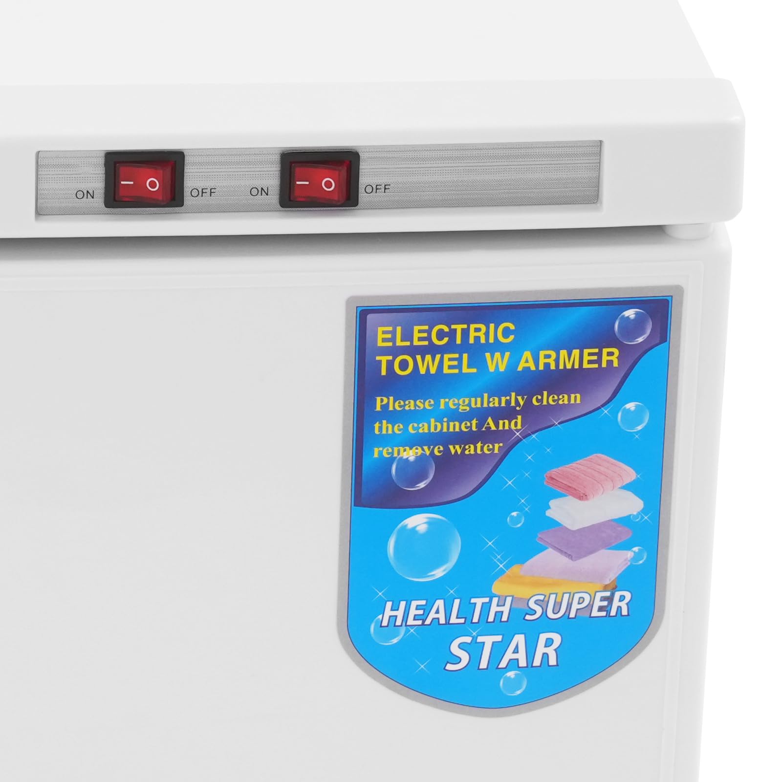 2-in-1 Handtuchwärmer - Heizen und Warmhalten, Handtuchwärmer mit Sterilisator, 25L Handtuchheizschrank, Handtuch Schrank für Privathaushalte, Fitnessstudios, Hotels (Weiß)
