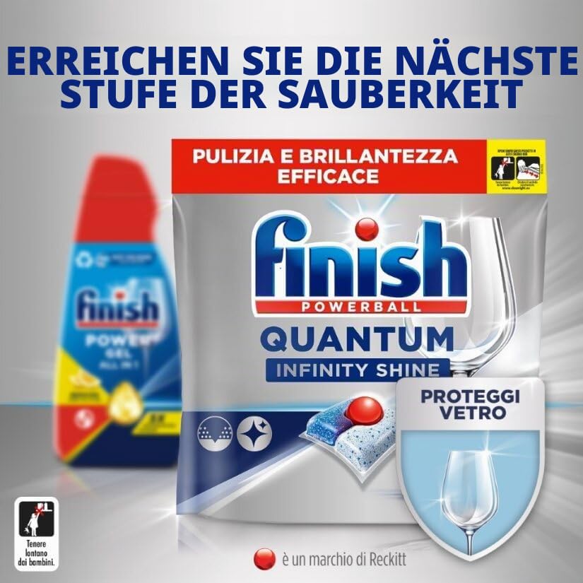 Finish Powergel Flüssigwaschmittel für die Spülmaschine, multifunktional, entfettende Wirkung, Zitronengel, 120 Waschgänge… – Ansicht 5