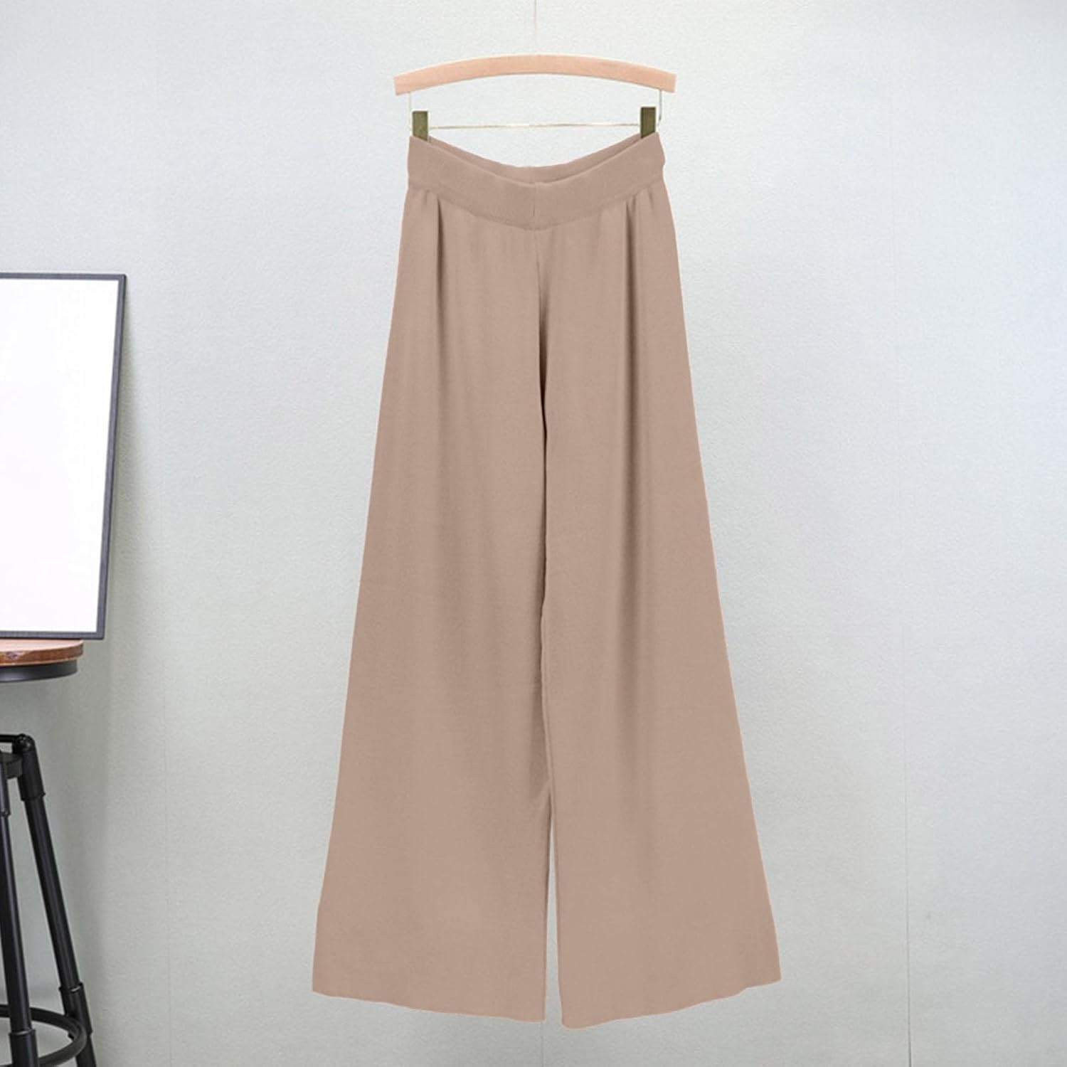 Womens Fall 2 Piece Outfits Sweater Set Long Sleeve Knit Button Down V Neck Sweater Tops Wide Leg Pants Lounge Sets