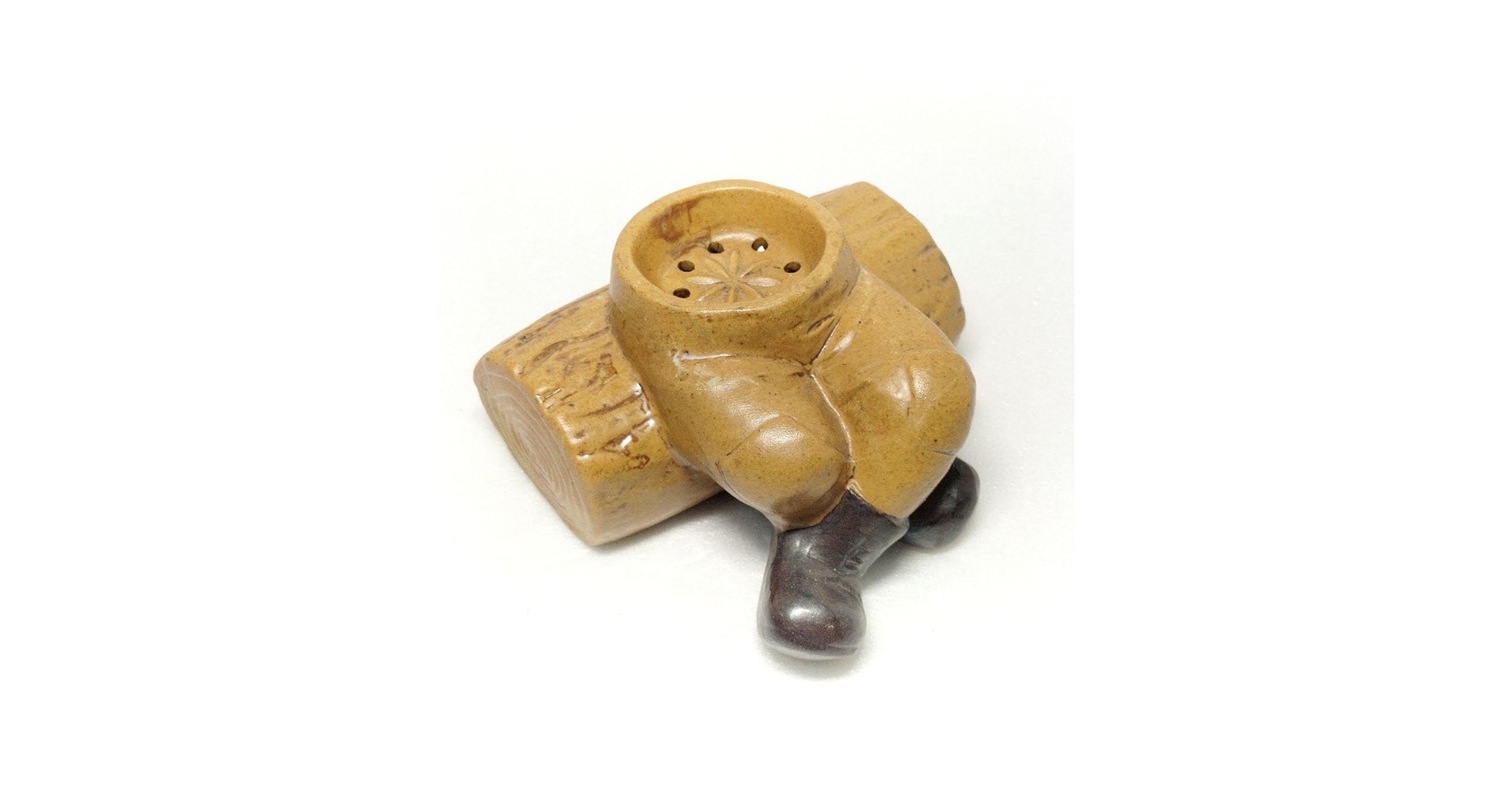 Amazon｜煙出し人形 パイプおじいさん お香立て パーツ取り陶器