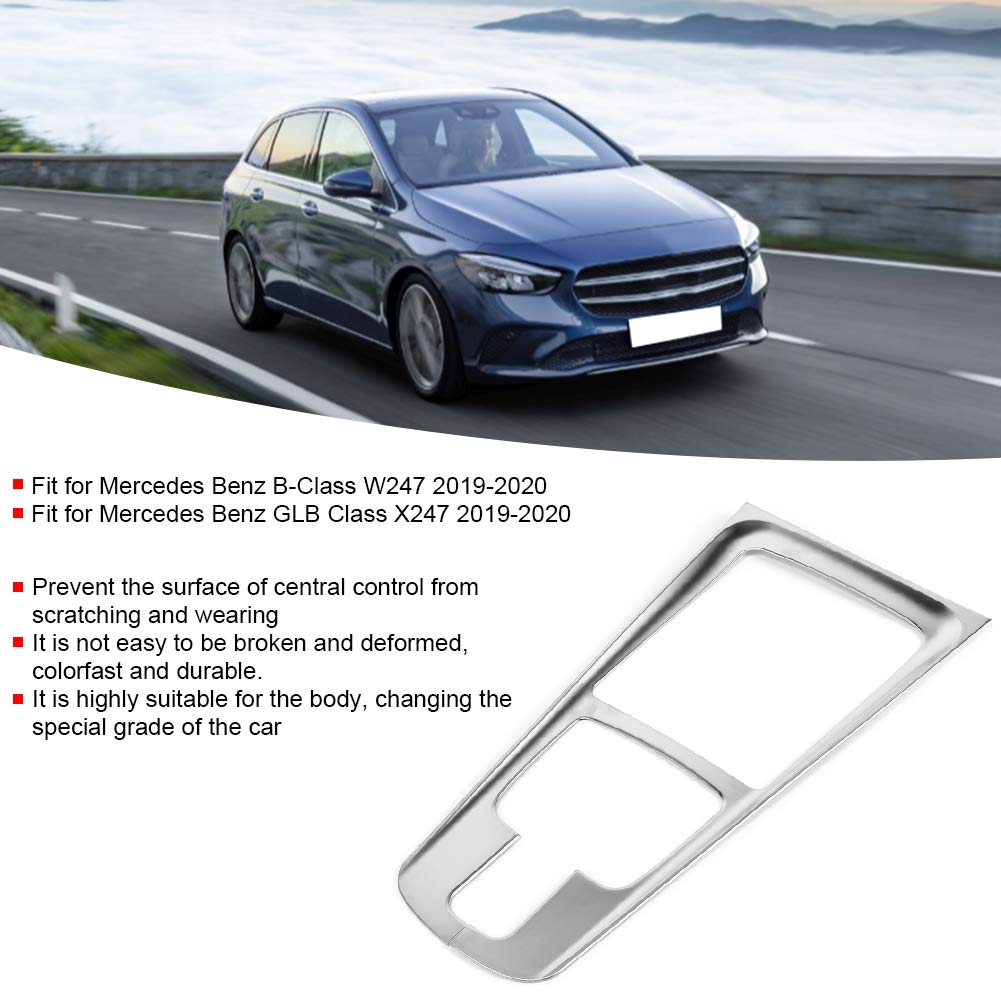 Panel decorativo para consola central de coche, embellecedor interior ABS de primera calidad, diseño de lujo brillante, accesorio de protección contra arañazos para GLB Clase B (Cromo)