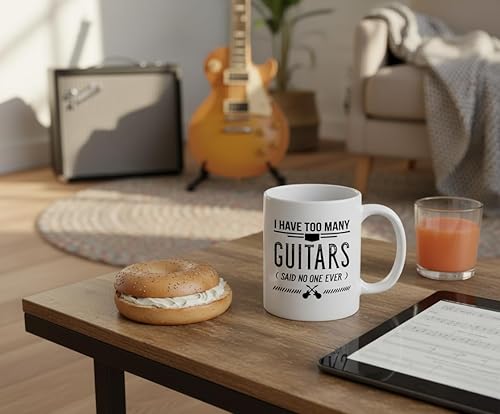 Miniatura 3 de I Have Too Many Guitars Said No One Ever. 11 oz Funny Coffee Mug. Gift Idea for Music Lovers, Teacher or Students.