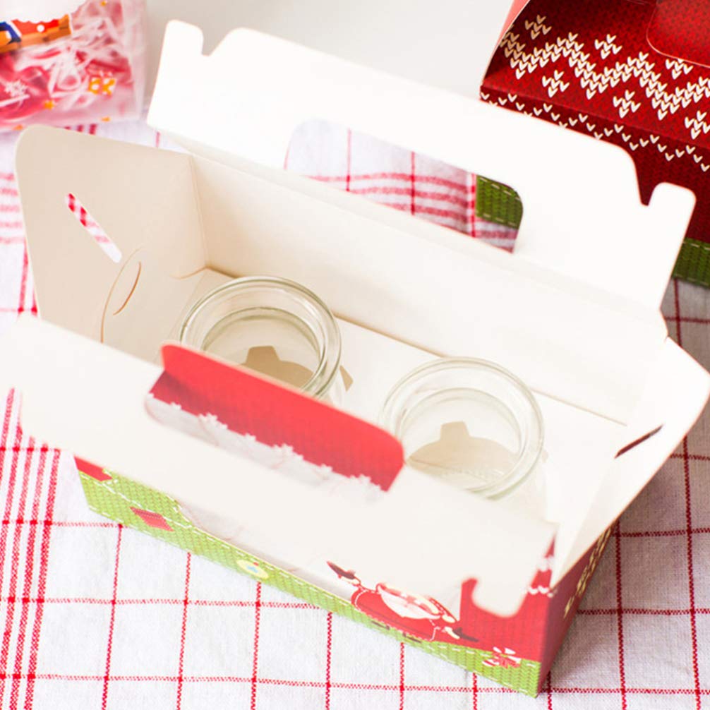 Cabilock 20pcs Christmas Cupcake Boxes Window and Inserts Handy Cake Packaging Cases for Holiday Parties Birthdays and Weddings