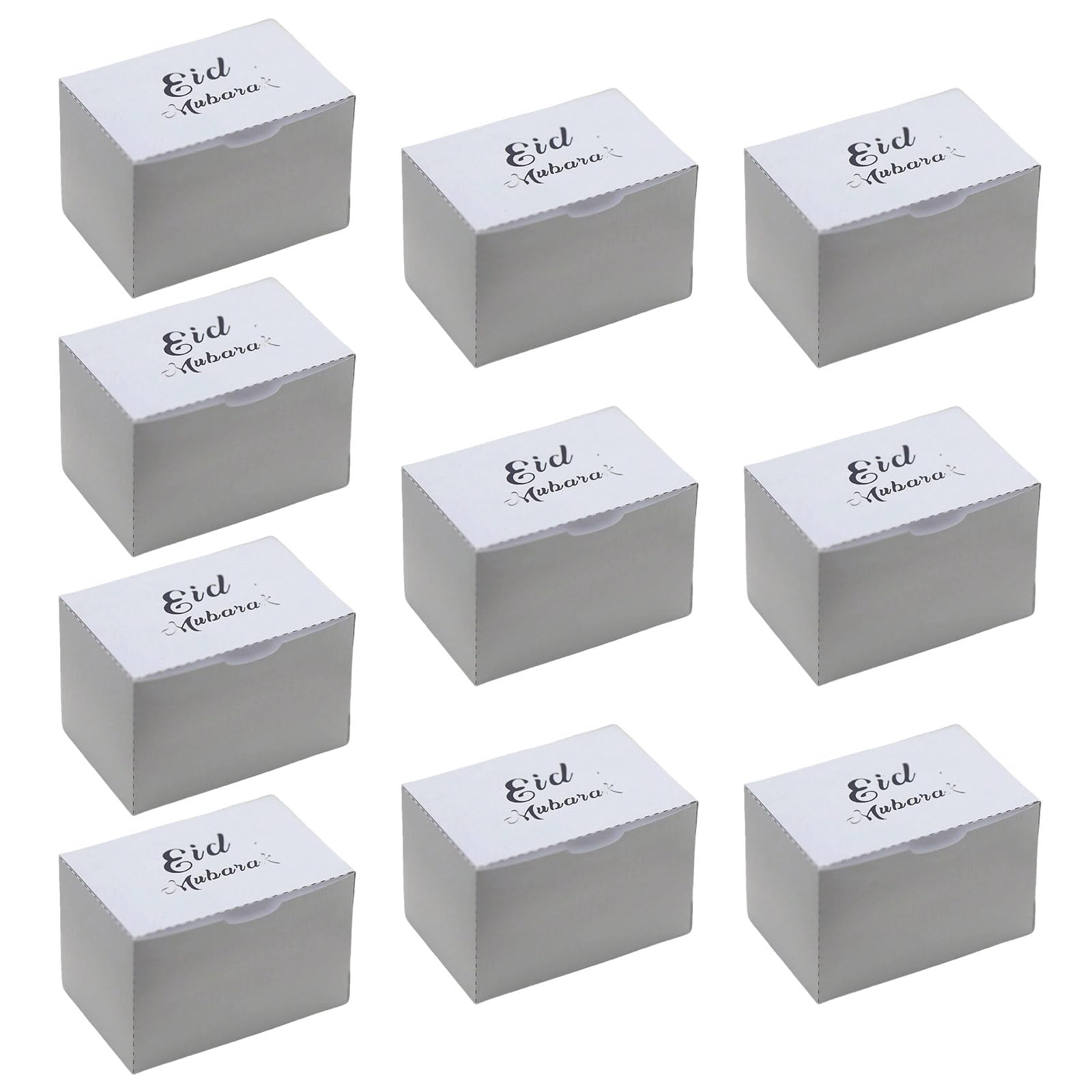 Xinsheinelry Of 10 Eid Box Candy Boxes Packaging Box Colorful Paper Suitable for Snacks and Party Charm Party