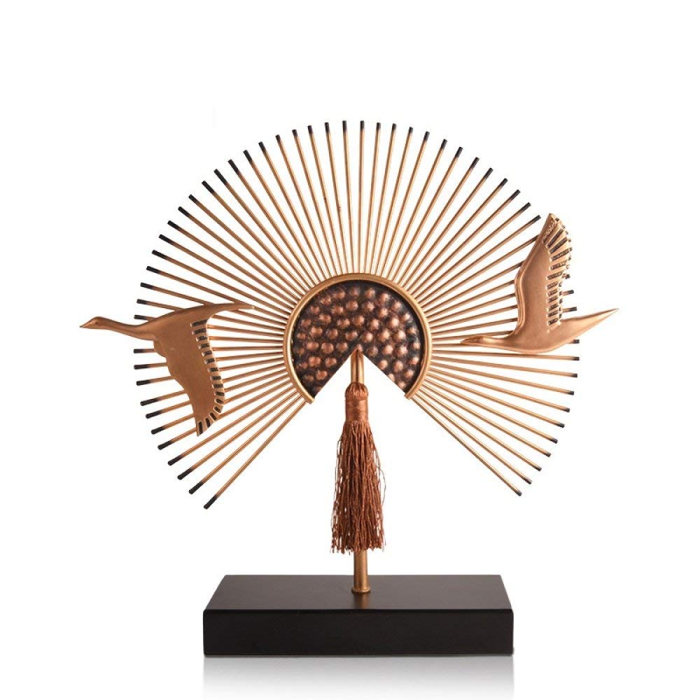Grue solaire en fer mignon pour illuminer votre intérieur et étagère de salon