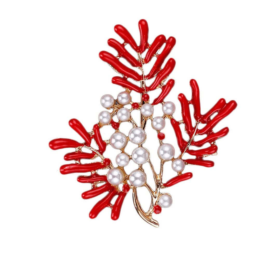 Broche en perles de corail pour sublimer vos vêtements