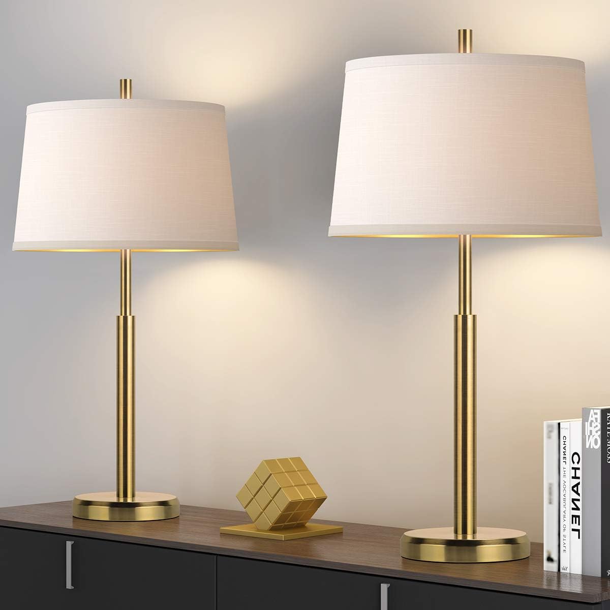 Oneach Modern Table Lamps Set of 2 for Living Room Nightstand & Side