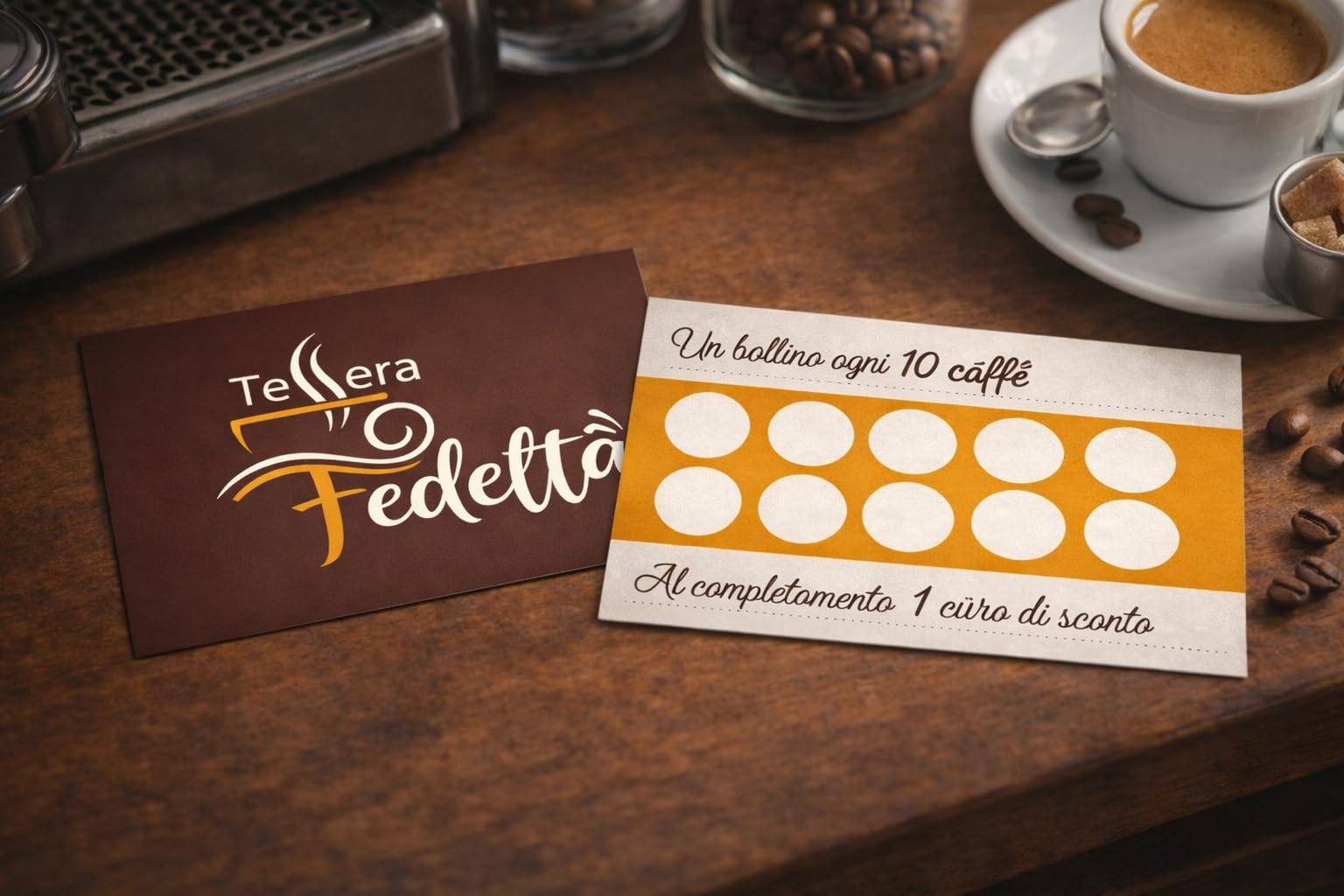 GHIBLI Carte Fedeltà Punti 250 Tessere + 2500 Bollini a Colori per Bar Caffetteria