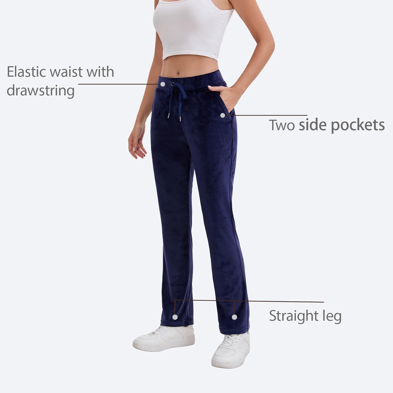 Mindtower Womens Velour Tracksuit Sets 2 Piece Velvet Jogging Suits Sets Full Zip Hoodie Sweatsuit and Casual Sweatpant - Image 6