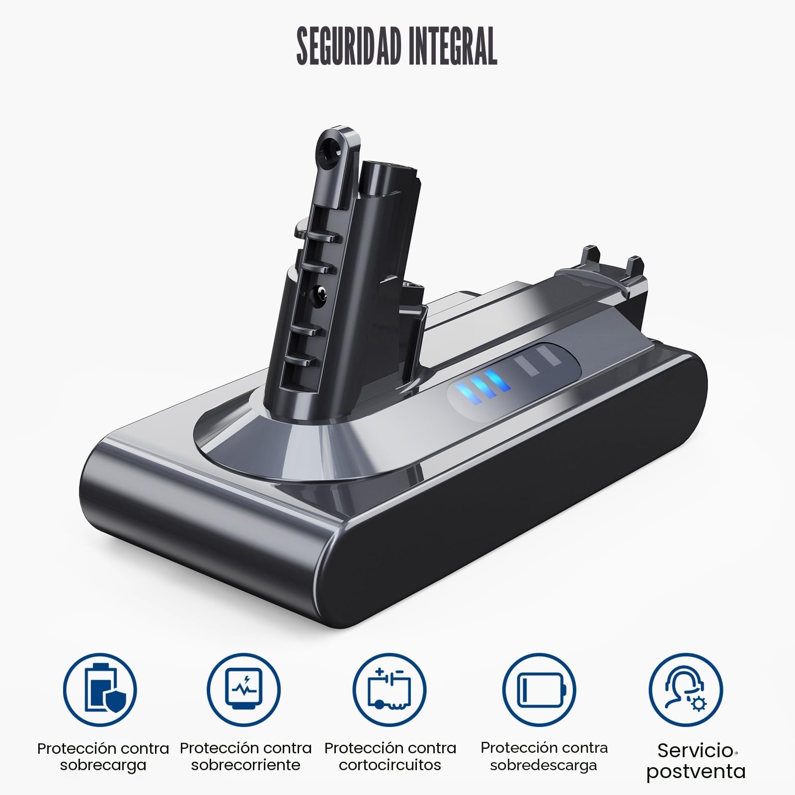 6000mAh V10 Batería para Dyson,Batería de Repuesto para Dyson V10 Animal Absolute Motörhead Fluffy Total Aspirador de Mano con 2 Filtros