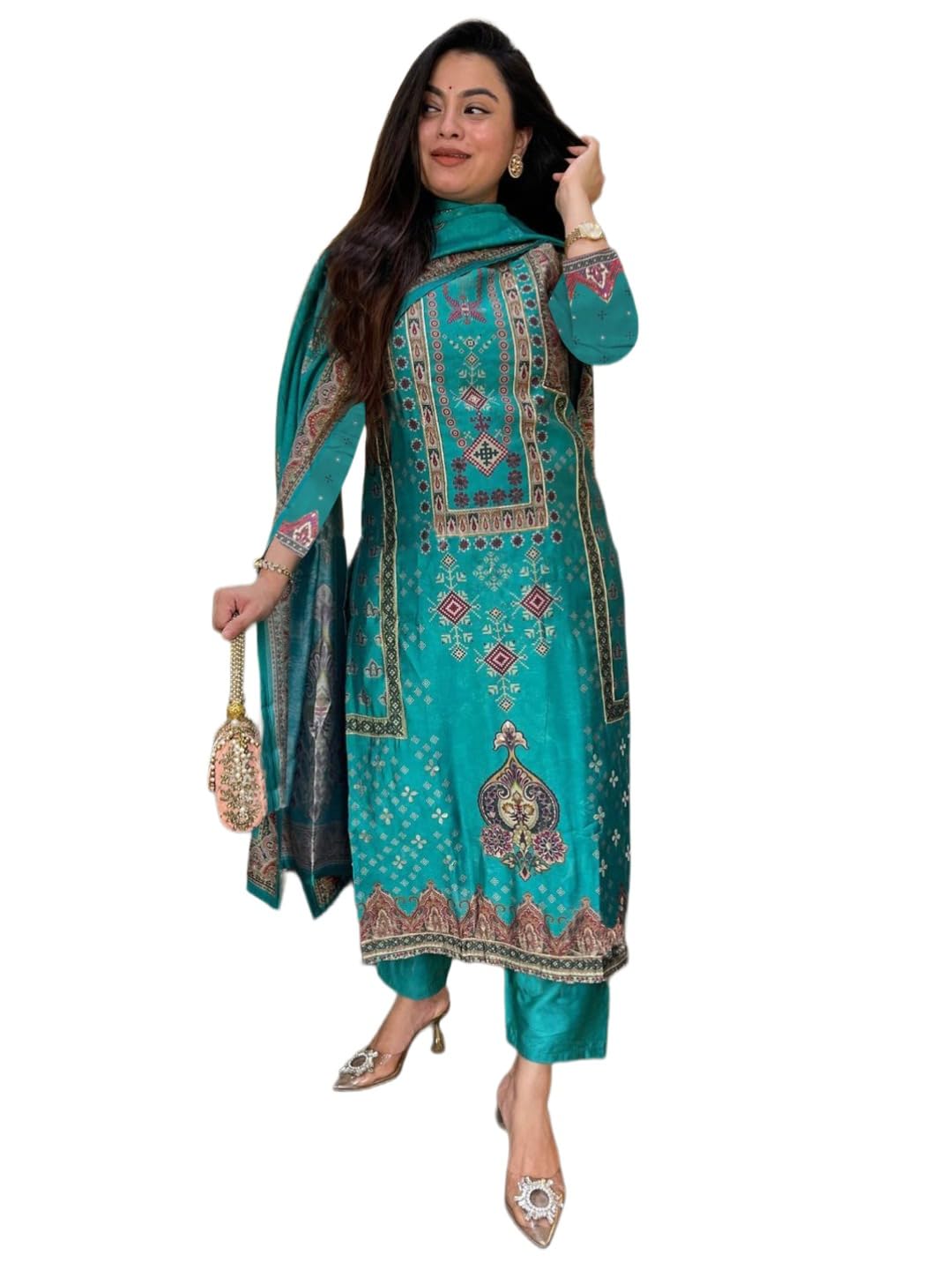anni designer Women’s Pure Cotton Kurta Set | 3 Piece Ethnic Suit Set with Pant & Dupatta | Festive Kurti Set for Women-picture-38