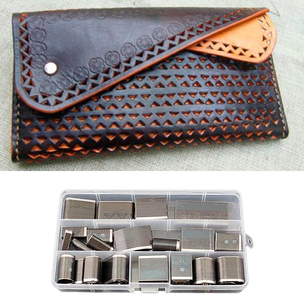Shaped Style Hole Hollow Punch Cutter Set Punching Tool for Leather Belt Phone Holster Leather Craft DIY Tool| | - - (Color: 55pcs)