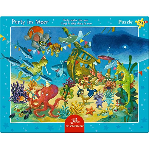 Preisvergleich Produktbild Spiegelburg 13552 Rahmenpuzzle Party im Meer (24 Teile)