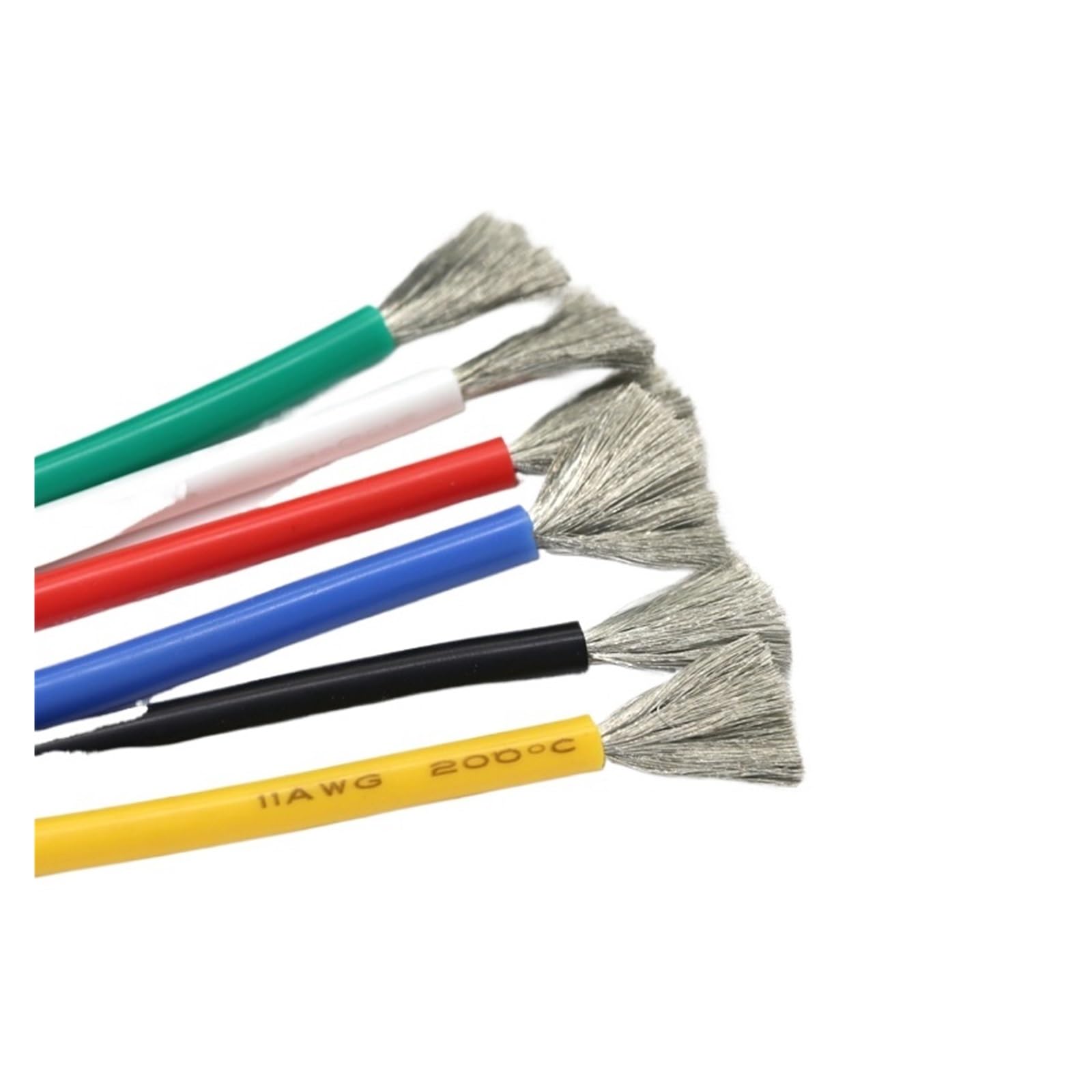 Xuro Cable resistente al calor de 1 m/5 m, calibres 30, 28, 26, 24, 22, 20, 18, 16, 15, 14, 12 y 10 AWG, de silicona ultrasuave, cobre flexible de alta temperatura.(Orange,5 METERS_10AWG)