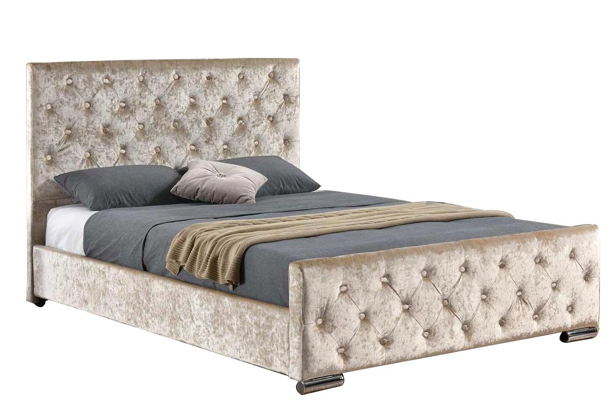 Champagne velvet headboard Clearance
