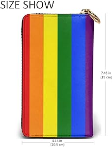 Amazon | [LPYROSE] 財布 長財布 虹色 レインボー色 グリッド柄