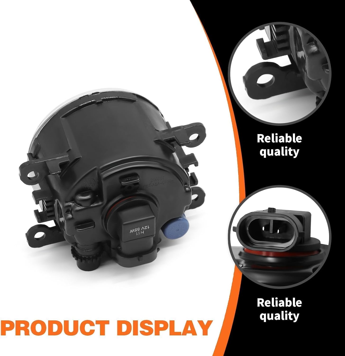 Pair Fog Lights Assembly Compatible with CRV 2012 2013 2014 Front Bumper Fog lamp W/H11 12V 35W Halogen Bulbs and Bracket and Wiring & Switch Clear Lens 33900STKA11 33900T0AA01