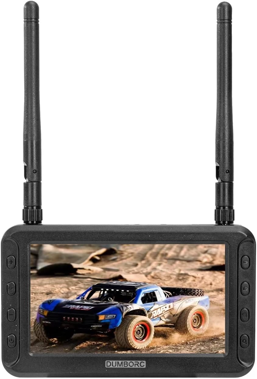 Dumborc 5.8Ghz 4.3'' Recording FPV 40CH 800 * 480 Wireless Monitor LCD Display Screen for Rc Cars Quadcopter RC Models