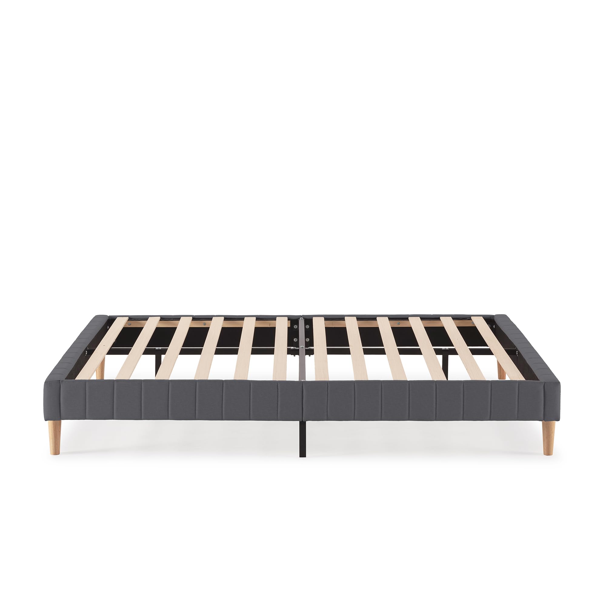 HOMN LIVING Base tapizada Eris 160x200 cm Color Gris Oscuro, somier tapizado, 30 cm Altura