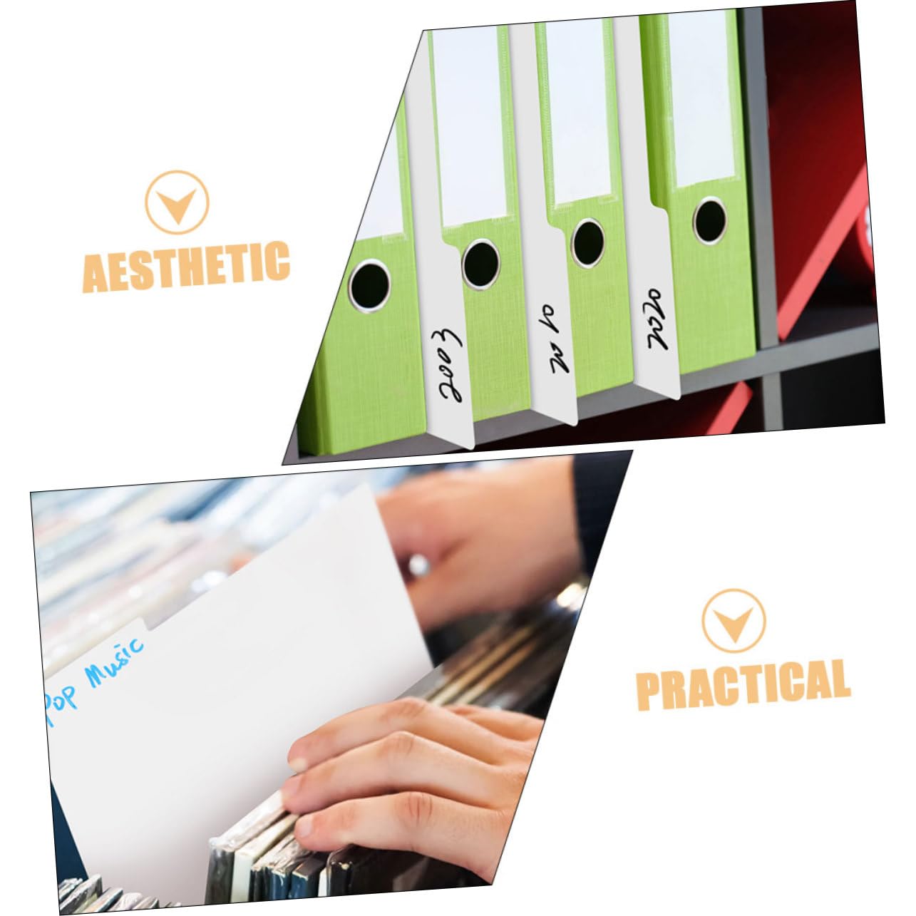 BESPORTBLE 2sets Divisor De Registros Pestañas Organizadoras De De Vinilo Separadores De Libros De Biblioteca Pestañas del Organizador De Registros Páginas 15pcs*2