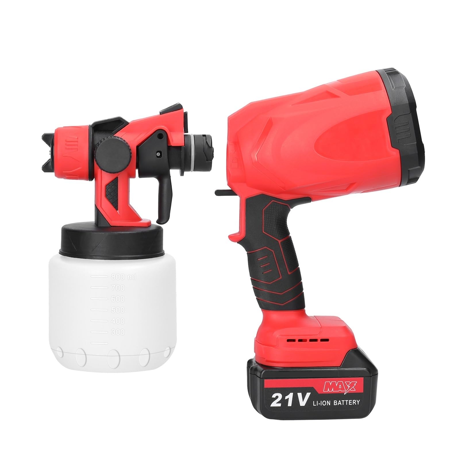 Pulvérisateur de peinture à haute pression 21V pour couvrir les surfaces irrégulières