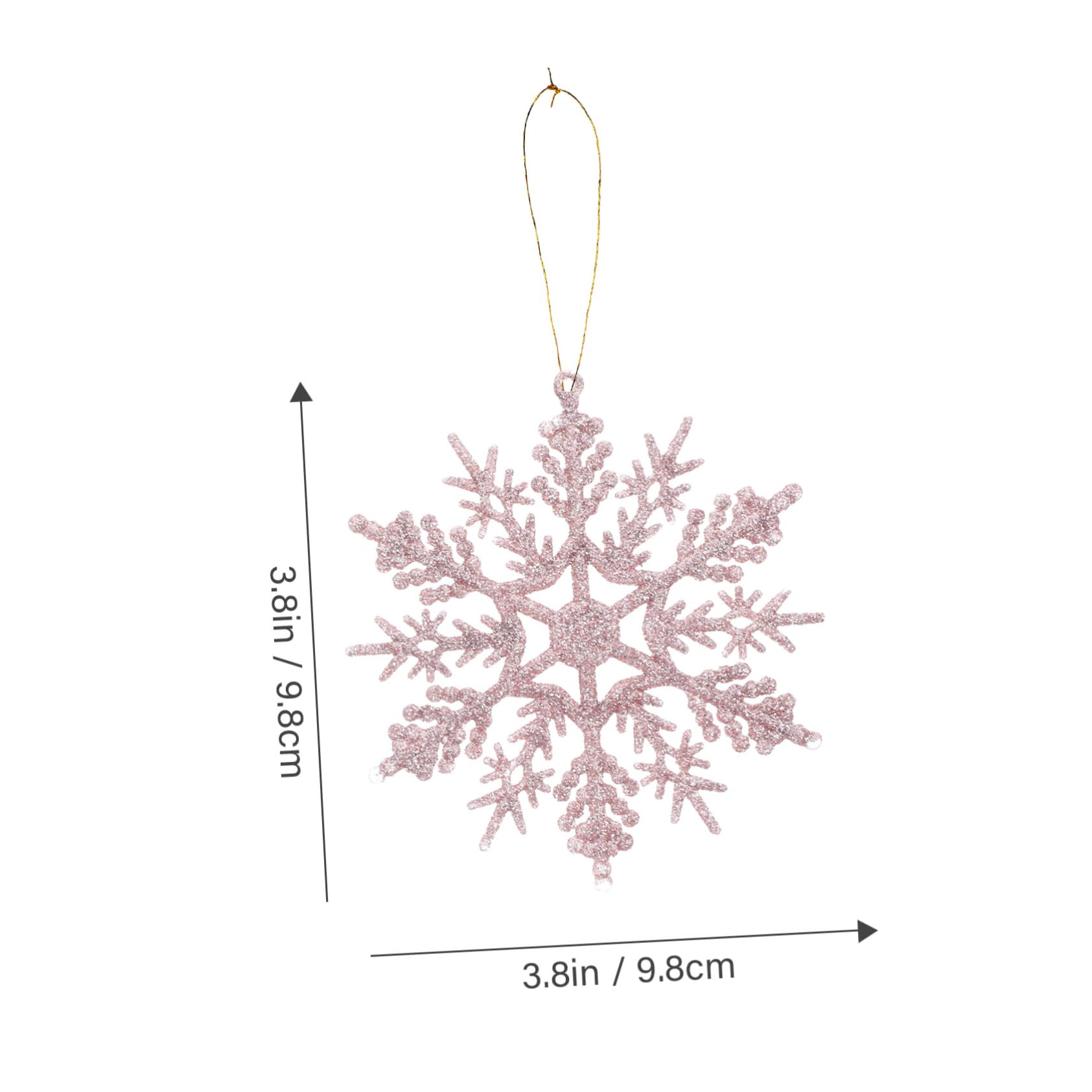 OUNONA 108stücke Weihnachts-Schneeflocken Dekorationen Glitzernde Hängende Ornamente Für Festliche Anlässe Wiederverwendbar Und Doppelseitig Für Weihnachtsbaum Und Winterfeiern