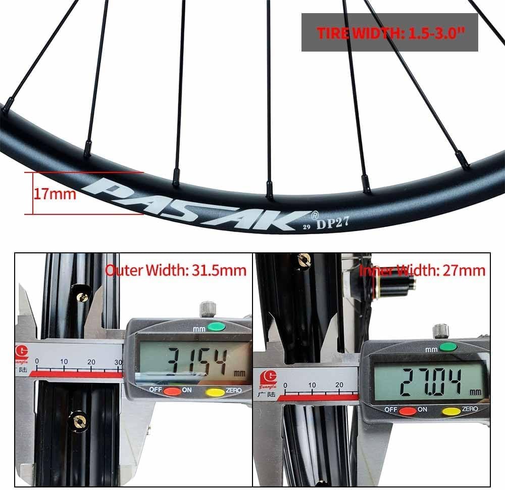 26" 27,5" 29" rower górski Boost przednie i tylne koło, oś sztywna 15X110mm/12X148mm, 8/9/10/11/12-biegowy, koła z hamulcem tarczowym, felga podwójna, opony 1,5-3,0"