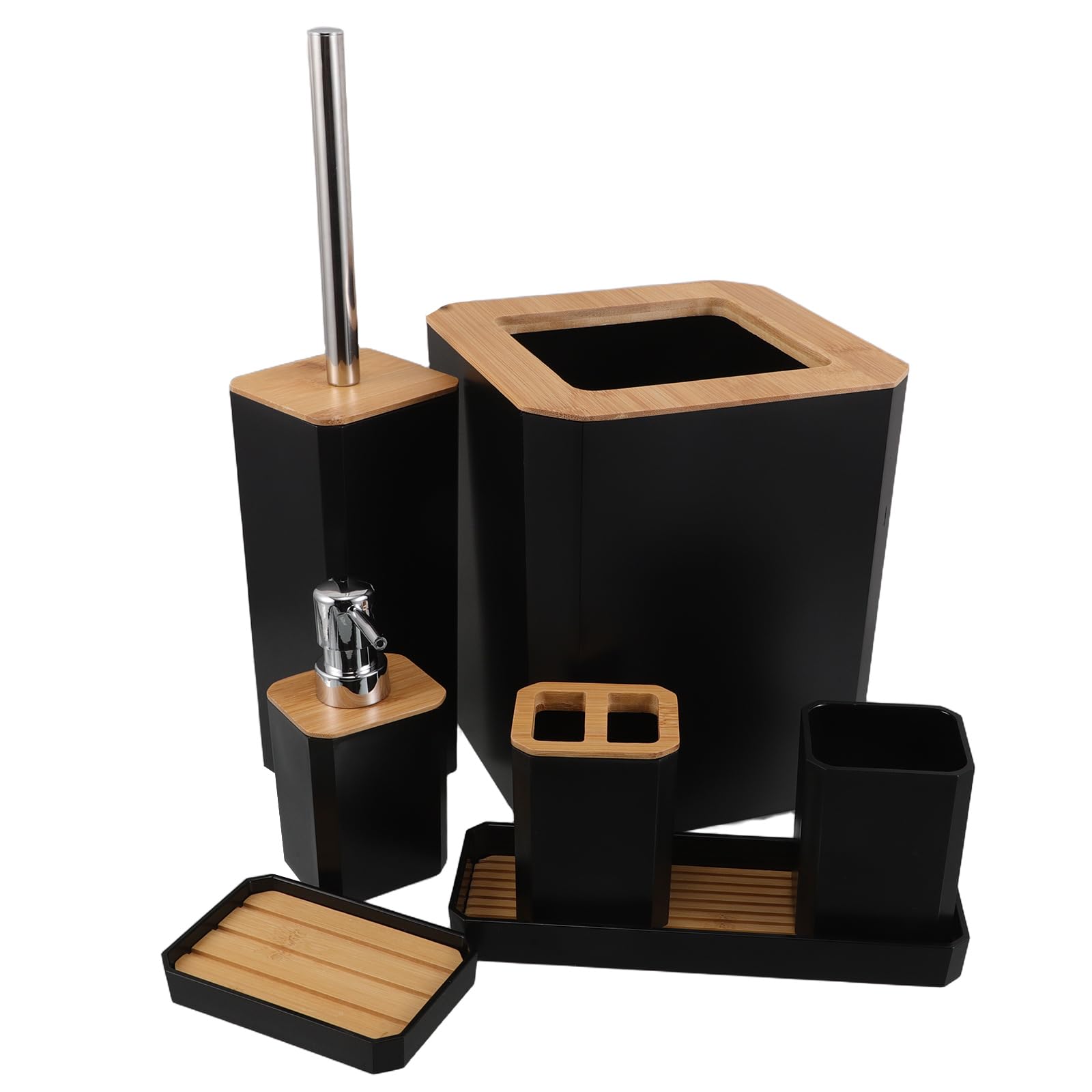 Happyyami Baño para Lavabo Incluye Soporte para Cepillo de Dientes Dispensador de Jabon de Lavado para Uso Doméstico Hotel