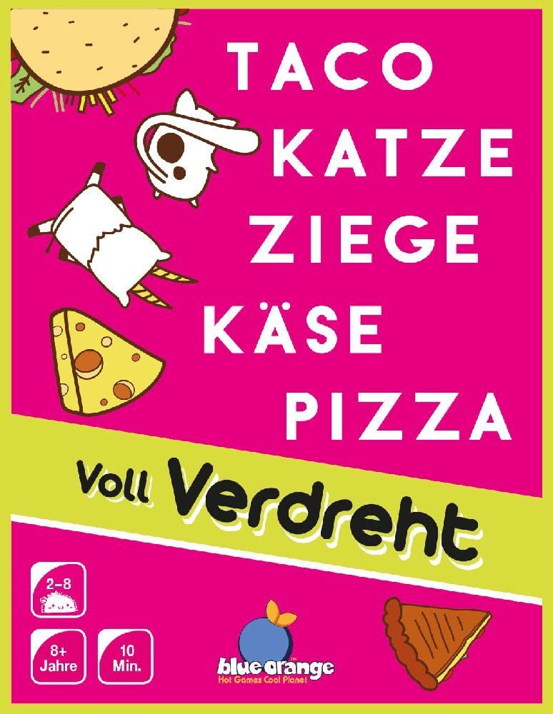 Blue Orange | Taco Cat Goat Cheese Pizza: Fully Twisted | Party Game | Card Game | 2-8 Players | From 8+ Years | 10 Minutes | German Language
