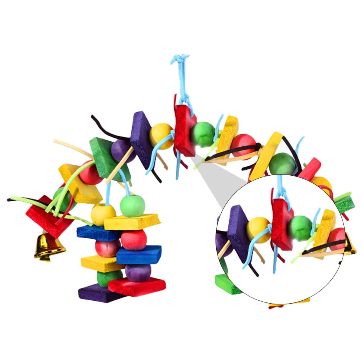 POPETPOP 3pièces Jouet à Mordre Bois pour Oiseaux Jouet Coloré pour Perroquets Et Oiseaux à Mâcher Accessoire De Jeu pour Animaux De Compagnie