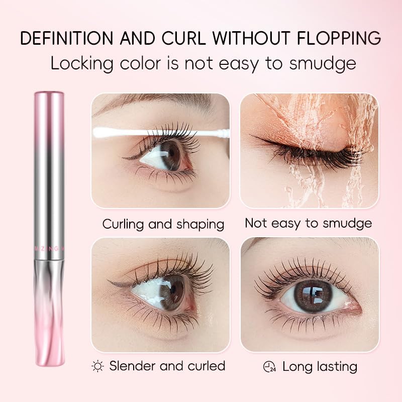 Image of Iron Wand Mascara, Brown Washable Mascara - Volumizing, Lengthening & Curling with Metal Wand | Smudge-Proof, Flake-Free, Clump-Free(Brown)