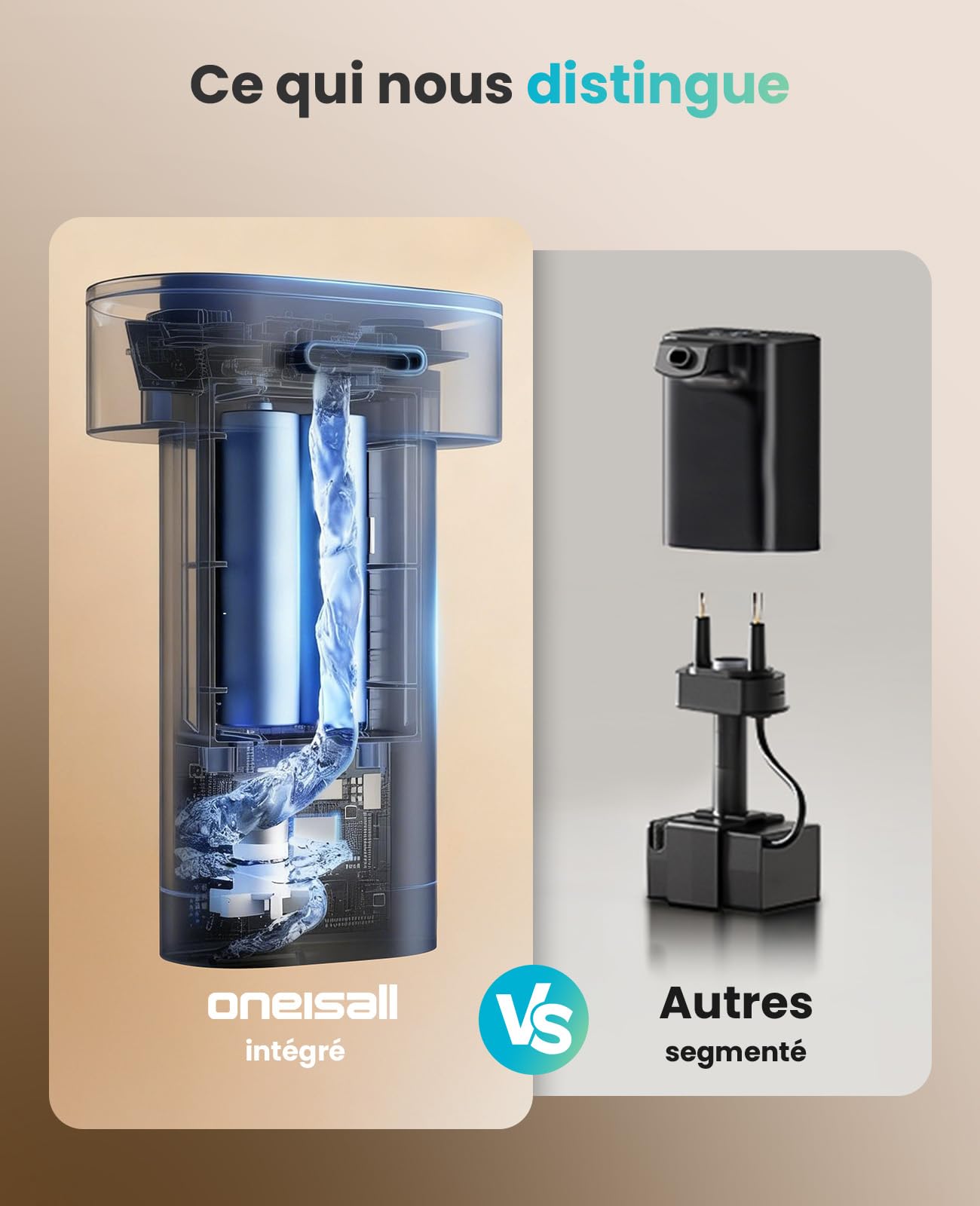 oneisall Fontaine à Eau sans Fil pour Chat 3,2 L, Bac en Acier Inoxydable | Pompe Intégrée SilentFlow™ 20 dB, Batterie 4000 mAh, autonomie 45j, recharge USB-C, 3 Modes d'Eau, ABS/PP certifié ISCC